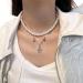 Shop Southjieling Luxurious Double-Layer Zircon-Star Trailer Necklace | Elegant Pearl Accents | Unique International Shipping - Buy Online on GoSupps.com