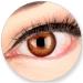 Glamlens Silicone Comfort soft brown contact lenses Elly Hazel without starch for blue green dark brown black bright eyes.2 colored brown 3 month lenses - by Meralens - 0.0 diopters