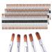 Disposable make-up brush with two heads 100 pieces Roseflower mini-one-way lip applianator portable lip gloss brush for even application of lip make-up no spasted #1