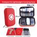 First Aid Set - Essential Hiking Outdoor Bicycle & Travel Kit | 18 Pieces in Red Bag with Bonus Emergency Whistle - Buy Online on GoSupps.com