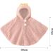 ITODA Toddler Winter Fleece Hooded Cape Coat - Pink (0-3 Years) - Buy Online on GoSupps.com