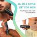 Beard Trimmer for Men - 16-Piece Grooming Kit | IPX7 Waterproof Electric Shaver for Beard Body Nose & Ear - Wet & Dry Use - Buy Online on GoSupps.com