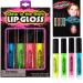 Glow in The Dark Lip Gloss  4 Assorted Color Sticks  4.25 Inches