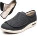 DHIJUPNG Arthritis Swollen Feet Diabetic Shoes Adjustable Extra Wide Comfortable Walking Shoes Winter Plush Sneakers Indoor Outdoor Relief for Swollen Feet Men 9/Women 10 Dark Grey Men 9/Women 10