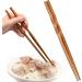 Wood Chopsticks | Kitchen Chopsticks Set | Portable Chinese Tableware Washable Reusable Chinese Style Chopsticks for Gourmet Rice Noodles Hotpot Sushi Wobblo - Buy Online on GoSupps.com