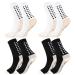 Newofview 4 pairs of football socks for men 39-46 sports socks anti-slip grip football socks slipproof sports socks for football basketball run