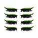 False Eyelashes Eyeliner 4 Pairs Reusable Eyeliner and Eyelash Stickers 2 in 1 Eye Glitter Shiny Makeup Eyeliner Sticker Self-Adhesive Eyelashes Waterproof Instant Eyeshadow Tape Stickers-Green