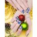 Kalolary 20 Pcs Christmas Gel Nail Polish Strips - Snowflake Designs Glitter Colors Nail Stickers & File - UV/LED Lamp Required - Buy Online on GoSupps.com