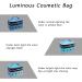 Luminous Holographic Large Makeup Bag for Women - Double Layer Cosmetic Travel Case - Portable & Waterproof Organizer - Buy Online on GoSupps.com
