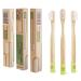 Rain Organic Bamboo Baby Kids Toothbrush - 100% Safe Infant Toddler Toothbrush 6 to 12 Months and Up, Natural BPA-Free Biodegradable Wood Toothbrush Extra Soft Bristles Children's Dental Care (3 Pack) 3 Count (Pack of 1)