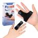 Trigger Finger Splint Knuckle Brace: 2 Pieces Adjustable Finger Padded Straightener for Right and Left Hand Index Middle Ring Pinky Support for Alleviating Finger Locking Popping Bending Stiffness Tendon Release and Pain...