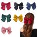Big Bowknot hair clips 6 pieces large hair loops clip hair accessories grind large loop hair clip women hair loops for women lady children schoolgirls teenagers (6 colors)