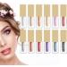 Eye Gloss Eyeshadow | 12 Colors Shimmer Eyeshadow Waterproof Long Lasting Quick-Drying Brilliant Gel Highlighter Sparkling Shimmer Eyeshadow Pochy - Buy Online on GoSupps.com