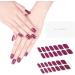 DANNI & TONI Semi Cured Gel Nail Polish Strips in Medium Violet Red - 28 Stickers | Salon-Quality Manicure Set - Buy Online on GoSupps.com
