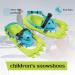 G2 16 Inch Kids Snowshoes Storage Bag with Fast Ratchet Binding - Green/Blue | Ideal for Child Youth Boys and Girls | Includes Trekking Poles - Buy Online on GoSupps.com