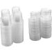1 oz Disposable Plastic Jello Shot Cups with Lids - Pack of 100 | Clear Condiment Cups for Sauce, Souffle, Dressing | Portion Control Cups - Buy Online on GoSupps.com