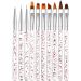 Voarge nail brush set nail brush set anself 10-part nail art painting drawing brush set uv gel acrylic nail brush nail painting brush pen nailart manicure nail accessories (pink)