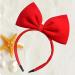Bow Hairband Cute Girl Red Big Bow Hairband Handmade Fabric bow Hairband Used For Valentine's Day Birthday Party Hair accessories Ladies Role-Playing Headband - Buy Online on GoSupps.com