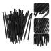 FOMIYES 100Pcs Flat Mouth Makeup Tools - Luster Eyebrow Brush Portable Lip Gloss Applicator & Mini Eyeshadow Brush - Black - Buy Online on GoSupps.com