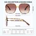 Shop Kaeoisfu Oversized Quadratic UV400 Reading Sunglasses for Women - Large Anti-UV Fashion Sun Readers in Multi-Color Brown Lentils 2.0 Diopters - Buy Online on GoSupps.com