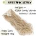 S-noilite 24 Inch Curly Sandy Blonde & Bleach Blonde Clip In Hair Extensions - 8pcs Full Head Set, 60 Color Options for Fashionable Choice - Buy Online on GoSupps.com