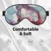 Abstract Marble Print Light Blocking Eye Mask - Soft Adjustable Sleep & Travel Eye Cover in Black - Buy Online on GoSupps.com