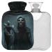 NAANLE SKULL SENSENSMANN hot water bottle with reference transparent hot water bottle Handfoot Warmer Heading bag for pain relief heat and cold therapy 1L