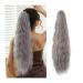 Ponytail Extension Natural Fluffy Pony Tail Synthetic Hairpiece for Women Silver Gray Blonde Ponytail Hair Extension Claw Clip 24inch Long Curly Ponytail Hair Extension(NMW1047-12)
