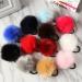 Pom Pom Flurry Ball Hair Ties | Elastic Ponytail Holders | Faux Rabbit Fur Hair Accessories - 2pcs (White) - Buy Online on GoSupps.com
