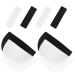 HEALLILY 2 Pairs Sponge Shoulder Pads Sewing Set-in Shoulder Pads for Jacket Blazer T-Shirt Clothing Dress Sewing Accessories 1cm (Black, White)
