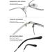 Lanomi Blue Light Filter Reading Glasses for Men & Women - Rectangle Metal Frame 3.0 Diopter Anti-Rays Visual Help - Buy Online on GoSupps.com