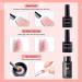 Wakaniya Nail Gel Kit with Lamp - 10 Colors, 4 Glitter, Quick Poly Extension Gel - Easy DIY Manicure Tools for French Ombre Nails - Silver Teal Brown Pink Series A - Buy Online on GoSupps.com