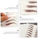 Gogogmee 4 Sheets Waterproof Eyebrow Stickers Eyebrow Tools 4d Artificial Eyebrow Tattoos Cosmetic 6d Hair 21x14.8cm Brown - Buy Online on GoSupps.com