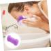 Collbath Silicone Shampoo Brush - Scalp Massage Brush for Easy Hair Wash - 11.5x6cm Purple - Best Bath Washers for Ultimate Scalp Care - Buy Online on GoSupps.com