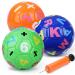 Football 15 cm with pump-indoor football for girls boys toddler balls with letters pedagogical for children aged 2 8 years sensory ball for 3 4 5 6 7 8 years 3 pack