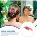 PATKAW Crystal Bride Wedding Hair Comb - Crystals Headdress Alloy Rhinestone Bridal Hair Accessories - Bridal Hair Piece Hair Accessories for Women and Girls (Rosy) - Buy Online on GoSupps.com