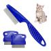 Portable 3-Part Flea Comb for Cats & Dogs - Effective Flea & Lice Removal Grooming Tool (Blue) - Buy Online on GoSupps.com
