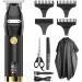 Hair Trimmer for Men, Mens Hair Clippers Beard Trimmer Professional, Cordless Durable Clipper Hair Cutting Kit, Waterproof, Rechargeable & LED Display, Black