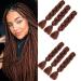 braiding hair brown Jumbo Braid Synthetic Hair Kanekalon braiding Hair 6 Pieces 24" Braiding Synthetic Braids Box Braid Hair (Brown #33