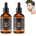 2Pcs 30ml Huiles de Croissance de Barbe Huile Pour Barbe Adoucissante Et Protectrice Pour Les Barbes Longues Et Hirsutes Stimule La Barbe-Hydratante & Nourrissante serum8-4