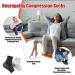 3 Pairs Plantar Fasciitis Socks - Toeless Ankle Compression Sleeves for Pain Relief Foot Swelling & Heel Spurs - X-Large Black Neuropathy Support - Buy Online on GoSupps.com