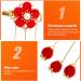Holibanna Chinese Hair Clip 2 Pairs Chinese Style Hair Clip Japanese Handmade Flower Tassel Hairpin Headdress Kids Hairpins Hanfu Side Clip for New Year Kimono Costume Accessories Red - Buy Online on GoSupps.com