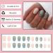 Ceboic 24Pcs Square False Nails Short French Tip Press on Nails with Gold Line & Flower Designs - Removable Glue on Nails for Women Girls - Buy Online on GoSupps.com