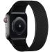 ENJINER Stretchy Nylon Solo Loop Bands Compatible with Apple Watch 38mm 40mm 41mm 42mm 44mm 45mm 49mm Ultra iWatch Series 8 7 6 SE 5 4 3 2 1 Strap, Sport Elastic Braided No Buckles Women Men Wristband Black 38/40/41mm S(wrists 5.43"-6.18"/138-157mm)