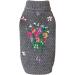 Petyoung Dog Sweater with Flower Embroidery - Soft Winter Clothing for Small & Medium Puppies - Warm Gray Sweater for Dogs - Buy Online on GoSupps.com