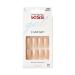 KISS Gel Fantasy Collection Glue-On Manicure Kit Rock Candy Long Length Square Fake Nails Includes 28 False Nails Nail Glue Nail File and Manicure Stick