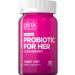 PINK Probiotics for Women | Digestive Health Support Capsules Plus Cranberry | 50 Count | Vegetarian Non-GMO & Gluten Free Supplement