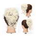 Hair Bun Hairpiece for Women Messy Bun Hair Piece for Women Tousled Updo Hair Bun Extensions Synthetic Elastic Band Hair Chignon Wavy Curly Ponytail Hairpieces for Daily Wear Hair Chignons(Q40 60)