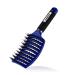 FIXBODY Boar Bristle Hair Brush - Curved & Vented & Oversize Design Detangling Hair Brush for Women Long, Thick, Curly and Tangled Hair Blow Drying Brush(Blue)