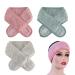 Frottee hair band cosmetics microfiber hair band cosmetics headband terry hair protection tape with Velcro fastener for cosmetic treatments hair protection in make -up sport yoga washable (3 pieces)